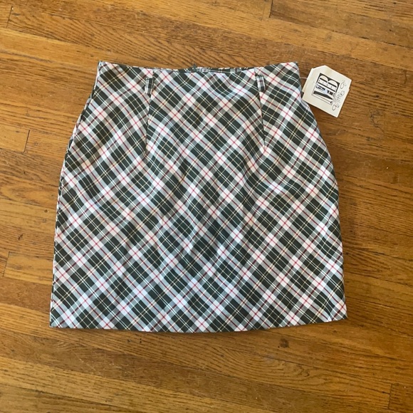 Vintage green plaid skirt - Picture 1 of 5